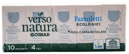 CONAD VERSO NATURA FAZZOLETTI ECOLOGICI CONAD VERSO NATURA FAZZOLETTI ECOLOGICI