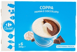 CARREFOUR 6 COPPA GELATO PANNA E CIOCCOLATO CARREFOUR 6 COPPA GELATO PANNA E CIOCCOLATO