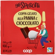 GLI SPESOTTI (COOP) COPPA GELATO ALLA PANNA E CIOCCOLATO GLI SPESOTTI (COOP) COPPA GELATO ALLA PANNA E CIOCCOLATO