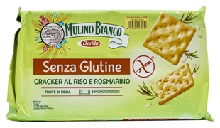 MULINO BIANCO CRACKERS SENZA GLUTINE AL RISO E ROSMARINO MULINO BIANCO CRACKERS SENZA GLUTINE AL RISO E ROSMARINO