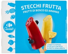 CARREFOUR SORBETTI -3 CON PEZZETTI DI ANANAS E 3 CON FRUTTI DI BOSCO (GUSTO FRUTTI DI BOSCO) CARREFOUR SORBETTI -3 CON PEZZETTI DI ANANAS E 3 CON FRUTTI DI BOSCO (GUSTO FRUTTI DI BOSCO)