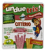 CITTERIO UN DUE TRIS! MERENDA DI PUREA DI MELA + BASTONCINI PROSCIUTTO COTTO + CROCCANTI GRISSINI CITTERIO UN DUE TRIS! MERENDA DI PUREA DI MELA + BASTONCINI PROSCIUTTO COTTO + CROCCANTI GRISSINI