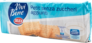 SELEX VIVI BENE BISCOTTI PETIT SENZA ZUCCHERI AGGIUNTI SELEX VIVI BENE BISCOTTI PETIT SENZA ZUCCHERI AGGIUNTI