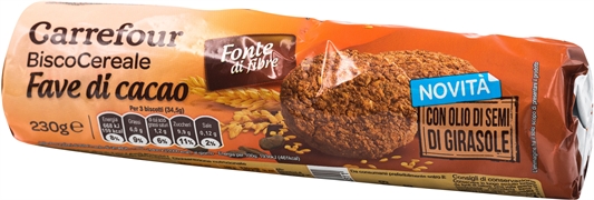 CARREFOUR BISCOCEREALE FAVE DI CACAO CARREFOUR BISCOCEREALE FAVE DI CACAO