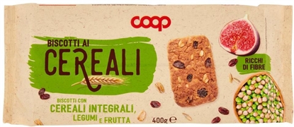 COOP BISCOTTI AI CEREALI INTEGRALI, LEGUMI E FRUTTA