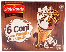DOLCIANDO (EUROSPIN) 6 CONI CON VANIGLIA E CACAO