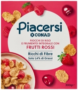 CONAD PIACERSI FIOCCHI DI RISO E FRUMENTO INTEGRALE CON FRUTTI ROSSI