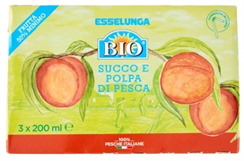 ESSELUNGA BIO SUCCO E POLPA DI PESCA BIOLOGICO