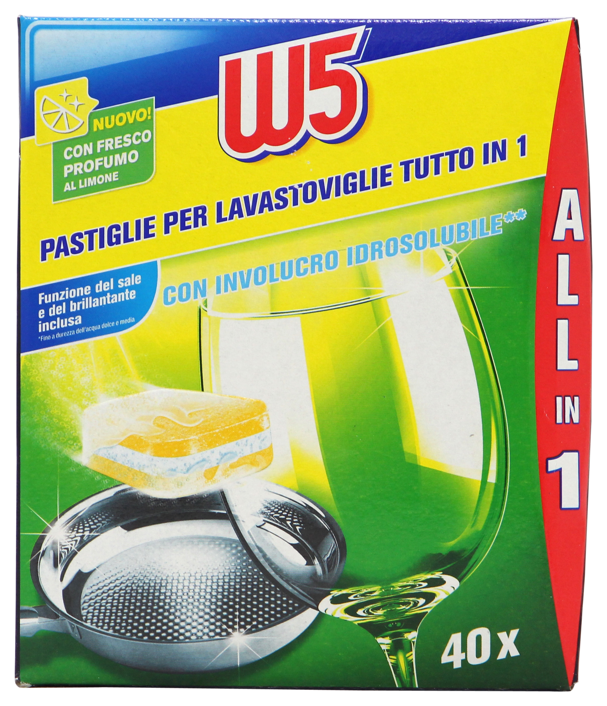 W5 (LIDL) PASTIGLIE PER LAVASTOVIGLIE TUTTO IN 1 - LIMONE