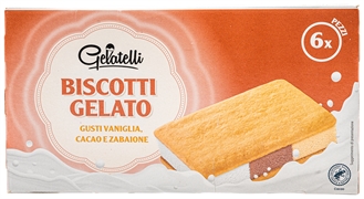 GELATELLI (LIDL) BISCOTTI GELATO, GUSTI VANIGLIA, CACAO E ZABAIONE