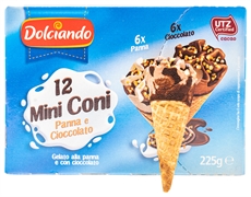 DOLCIANDO (EUROSPIN) 12 MINI CONI - CIOCCOLATO