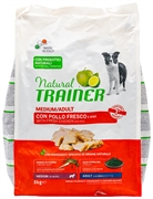 NATURAL TRAINER MEDIUM/ADULT CON POLLO FRESCO E RISO