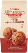 CONAD Alimentum Senza Glutine Muffin con gocce di cioccolato