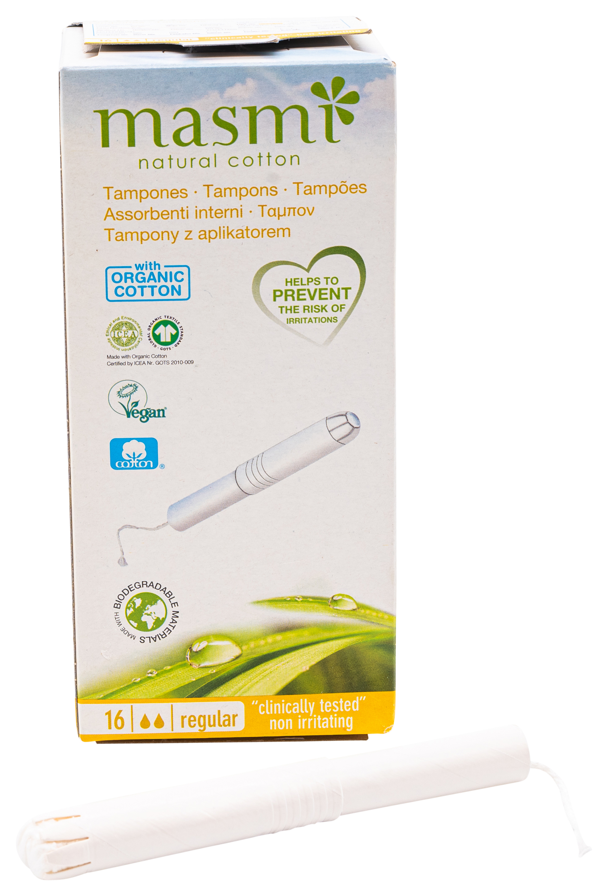 MASMI TAMPONI IN COTONE BIO + APPLICATORE