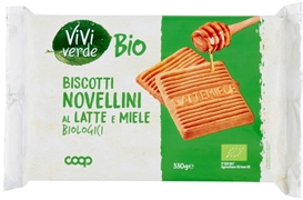 VIVI VERDE BIO (COOP) BISCOTTI NOVELLINI AL LATTE E MIELE
