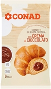 CONAD CORNETTI DI PASTA SFOGLIA CON CREMA AL CIOCCOLATO