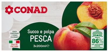 CONAD Succo e polpa brick pesca