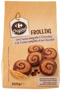 CARREFOUR ORIGINAL FROLLINI CON FARINA INTEGRALE E CIOCCOLATO
