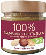 EURO COMPANY 100% Crema Mix di Frutta Secca mandorle, nocciole e arachidi Bio