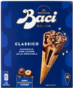 BACI PERUGINA CONO CLASSICO GIANDUIA CON CUORE DI NOCCIOLA