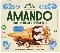 SAMMONTANA AMANDO 4 CONI GELATO ALLA VANIGLIA, VARIEGATO AL CACAO E NOCCIOLA