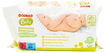 CONAD BABY SALVIETTINE DETERGENTI IDRATANTI