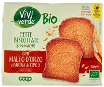 VIVI VERDE BIO (COOP) FETTE BISCOTTATE BIOLOGICHE CON MALTO D'ORZO E FARINA DI TIPO 2
