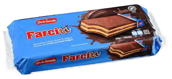 DOLCIANDO (EUROSPIN) Farcitì di pan di spagna farcite al cacao magro