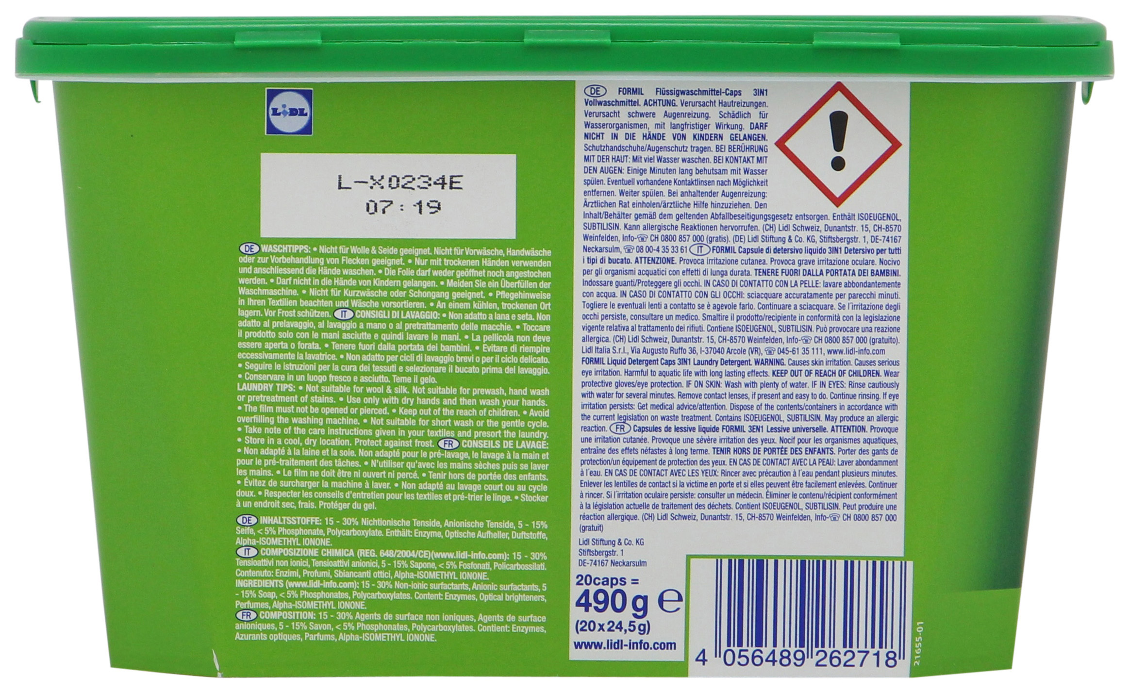 FORMIL (LIDL) 3IN1 CAPS