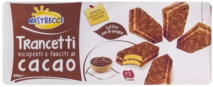 NASTRECCE (LIDL) TRANCETTI RICOPERTI E FARCITI AL CACAO
