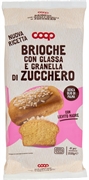 COOP BRIOCHE CON GLASSA E GRANELLA DI ZUCCHERO