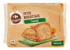 CARREFOUR ORIGINAL FETTE BISCOTTATE CEREALI