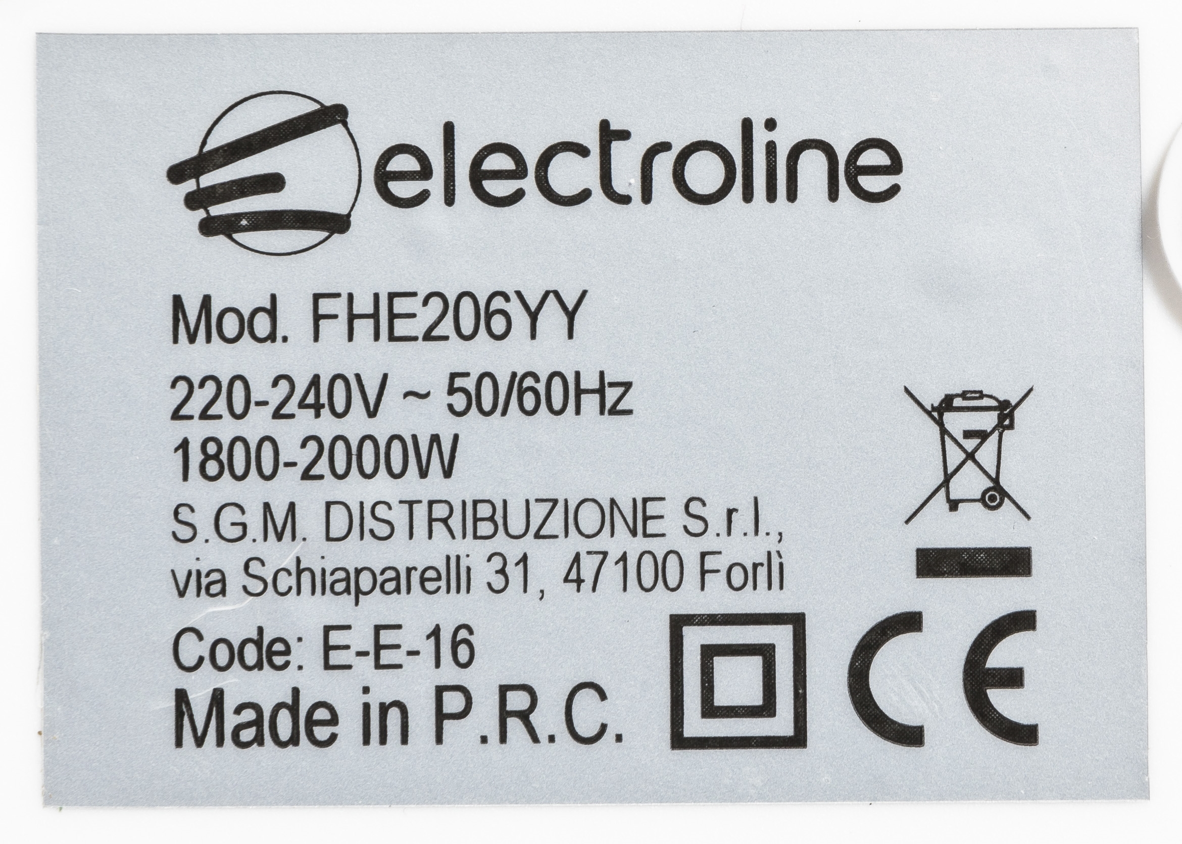 ELECTROLINE FHE206YY