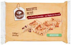 CARREFOUR ORIGINAL BISCOTTI PETIT CON GOCCE DI CIOCCOLATO