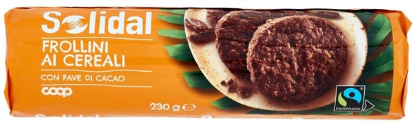 SOLIDAL (COOP) FROLLINI AI CEREALI CON FAVE DI CACAO