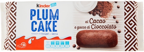 KINDER Plumcake al cacao con gocce di cioccolato