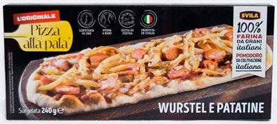 SVILA Pizza alla pala Wurstel e patatine