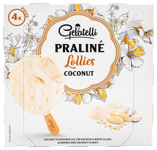 Test e Recensione GELATELLI (LIDL) PRALINÉ LOLLIES COCONUT Altroconsumo